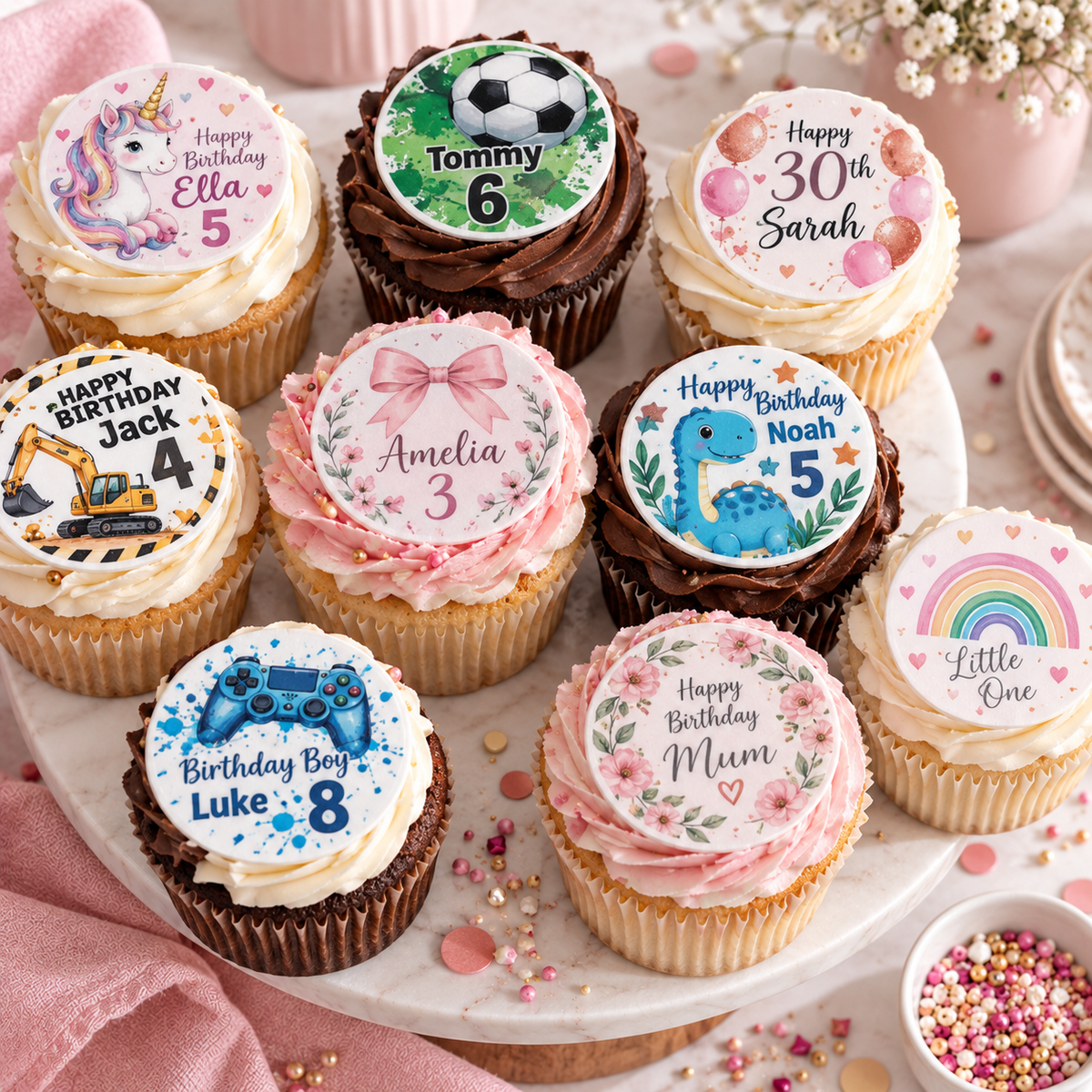 Cupcake Toppers - The Cake Print Studio