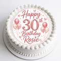 30th Birthday Cake Topper – Edible Cake Topper - The Cake Print Studio