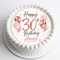 30th Birthday Personalised Cake Topper – Edible Cake Topper - The Cake Print Studio