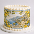 Amalfi Coast Lemon Edible Cake Wrap - The Cake Print Studio