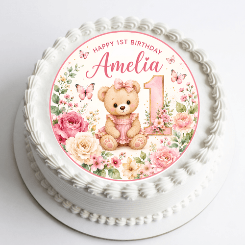 Baby in Bloom Birthday Cake Topper – Edible Cake Topper - The Cake Print Studio
