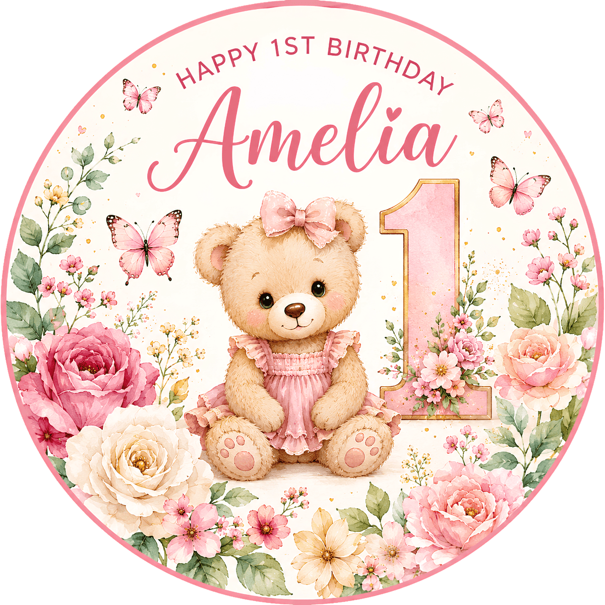 Baby in Bloom Birthday Cake Topper – Edible Cake Topper - The Cake Print Studio