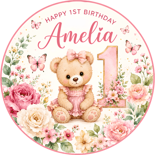 Baby in Bloom Birthday Cake Topper – Edible Cake Topper - The Cake Print Studio
