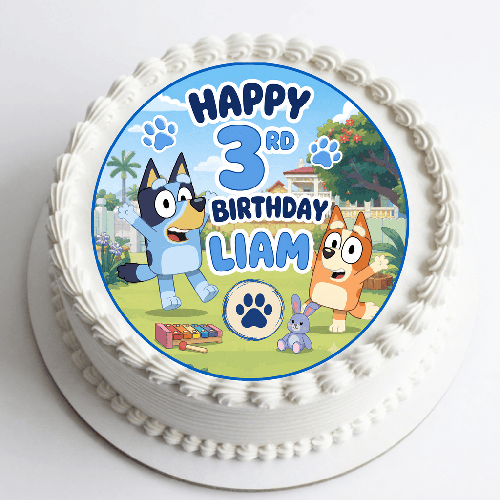 Bluey Cake Topper – Edible Cake Topper - The Cake Print Studio