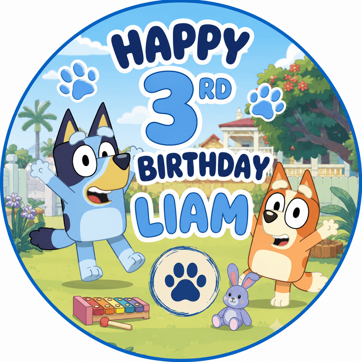 Bluey Cake Topper – Edible Cake Topper - The Cake Print Studio