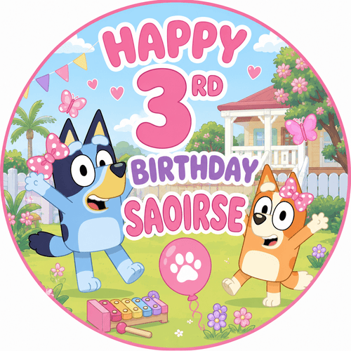 Bluey Cake Topper – Edible Cake Topper - The Cake Print Studio