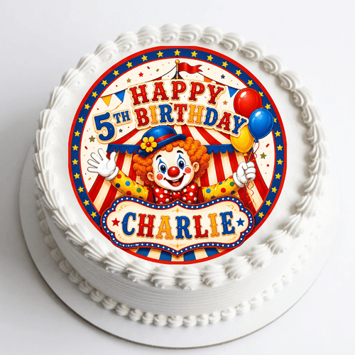 Circus Clown Cake Topper – Edible Cake Topper - The Cake Print Studio