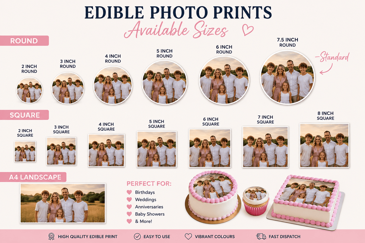Custom Edible Photo Cake Topper - The Cake Print Studio