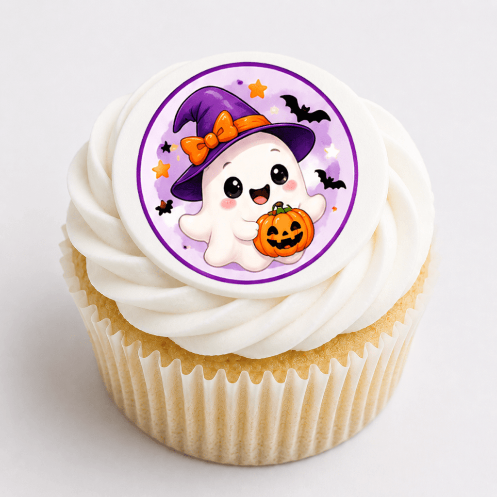 Cute Halloween Cupcake Toppers - Edible Cupcake Toppers - The Cake Print Studio