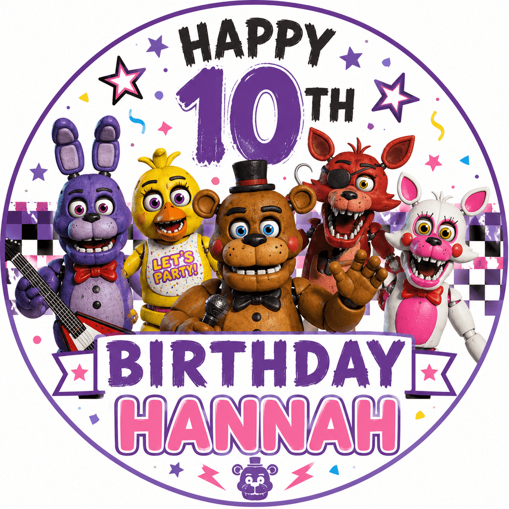 Five Nights at Freddy's Cake Topper – Edible Cake Topper - The Cake Print Studio
