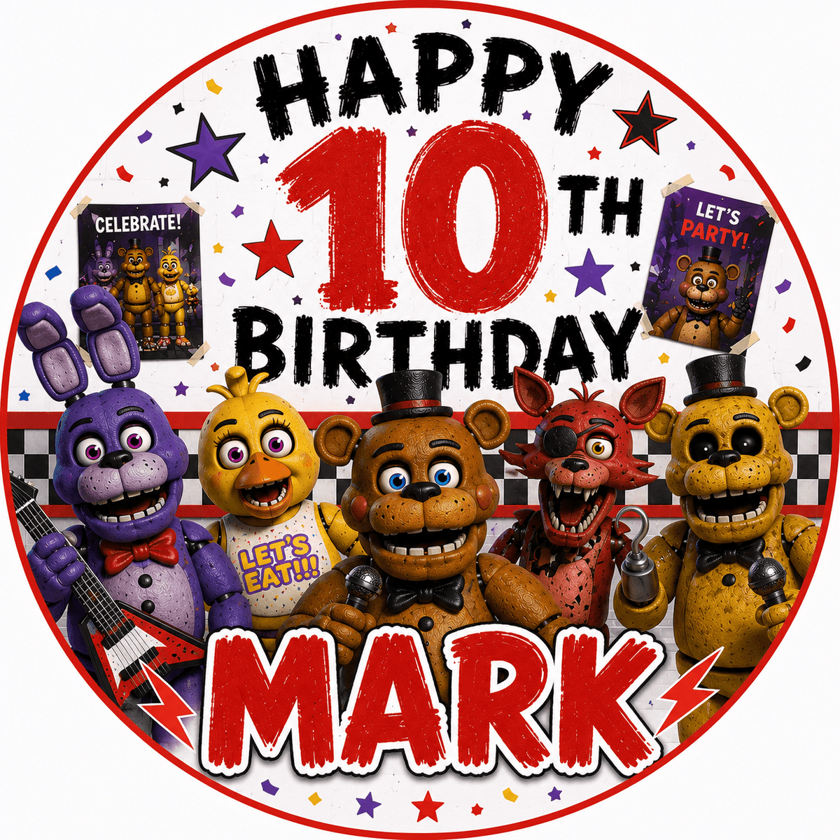 Five Nights at Freddy's Cake Topper – Edible Cake Topper - The Cake Print Studio