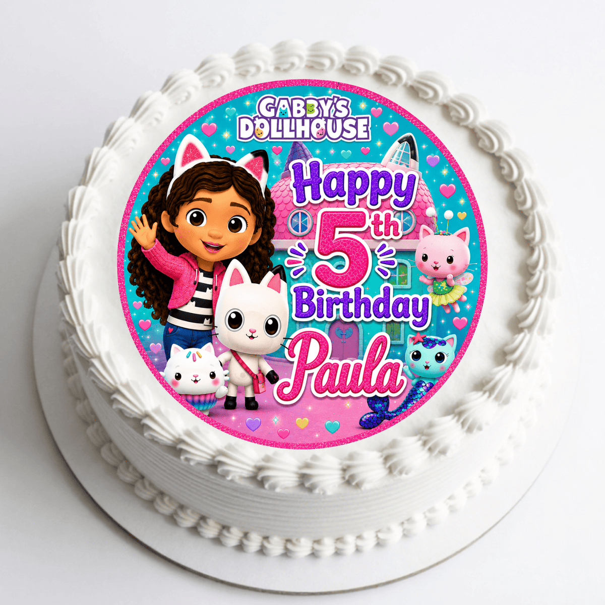 Gabby's Dollhouse Cake Topper – Edible Cake Topper - The Cake Print Studio