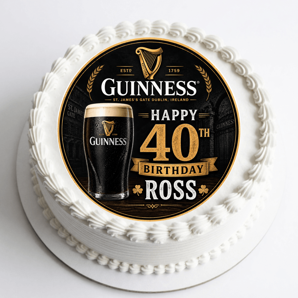 Guinness Cake Topper – Edible Cake Topper - The Cake Print Studio