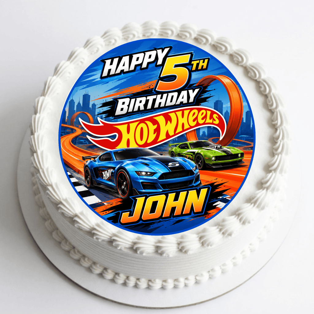Hot Wheels Cake Topper – Edible Cake Topper - The Cake Print Studio