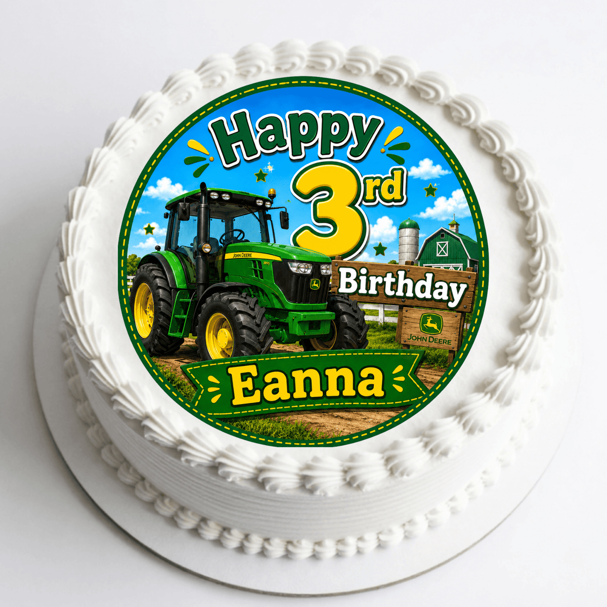 John Deere Tractor Cake Topper – Edible Cake Topper - The Cake Print Studio