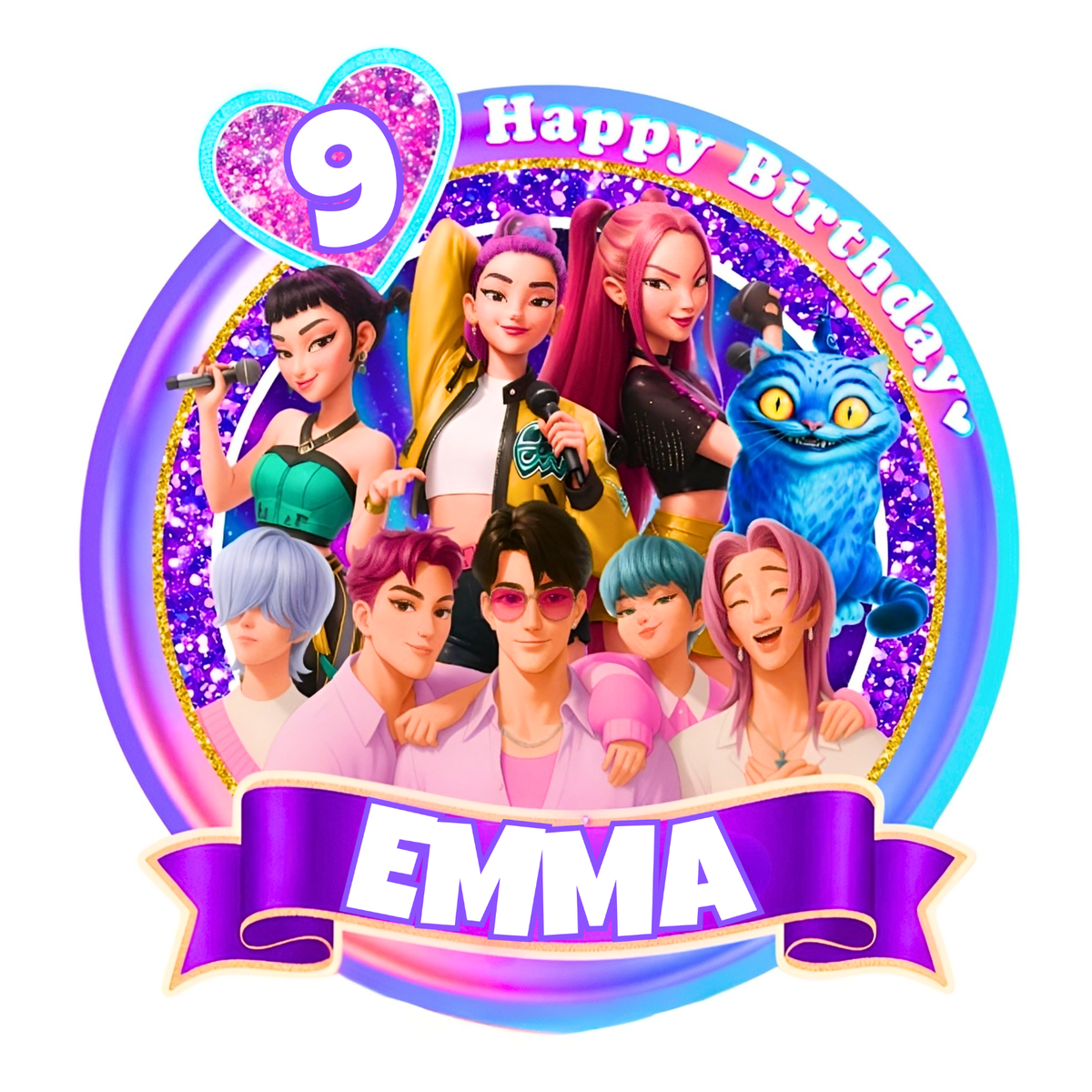 KPOP Demon Hunters Cake Topper – Edible Cake Topper - The Cake Print Studio