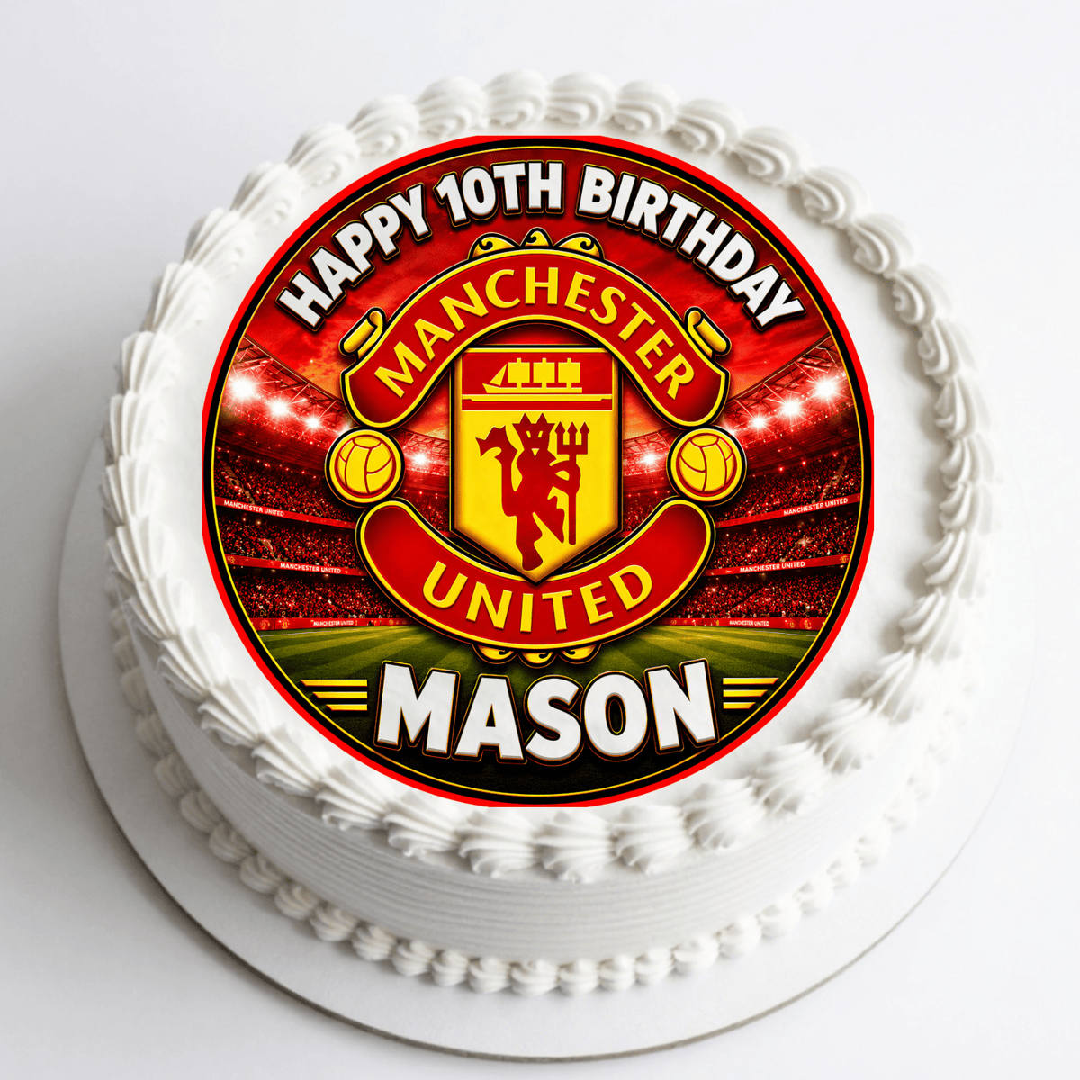 Manchester United Cake Topper – Edible Cake Topper - The Cake Print Studio