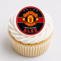 Manchester United Cupcake Toppers – Edible Cupcake Toppers - The Cake Print Studio