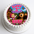 Masha and The Bear Cake Topper – Edible Cake Topper - The Cake Print Studio