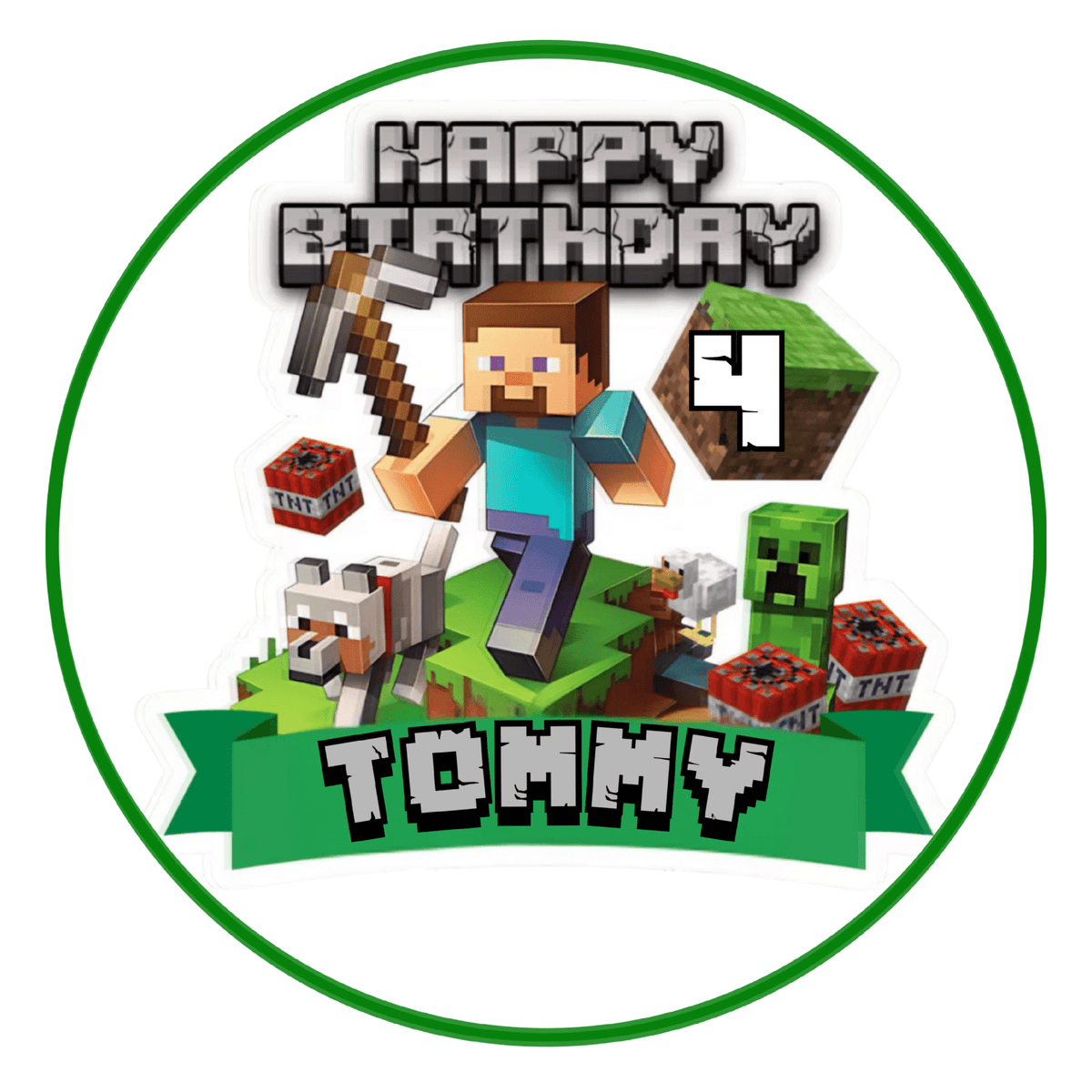 Minecraft Cake Topper – Edible Cake Topper - The Cake Print Studio