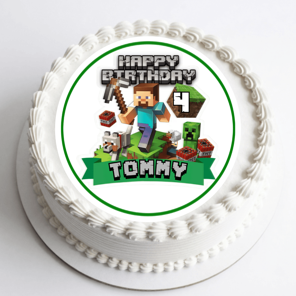 Minecraft Cake Topper – Edible Cake Topper - The Cake Print Studio