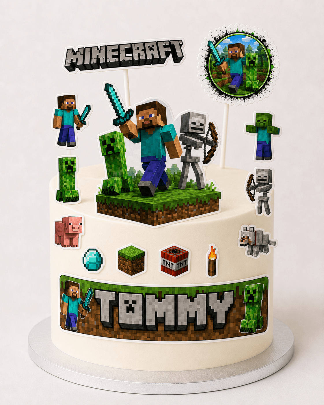 Minecraft Edible Cut-Out Toppers - The Cake Print Studio