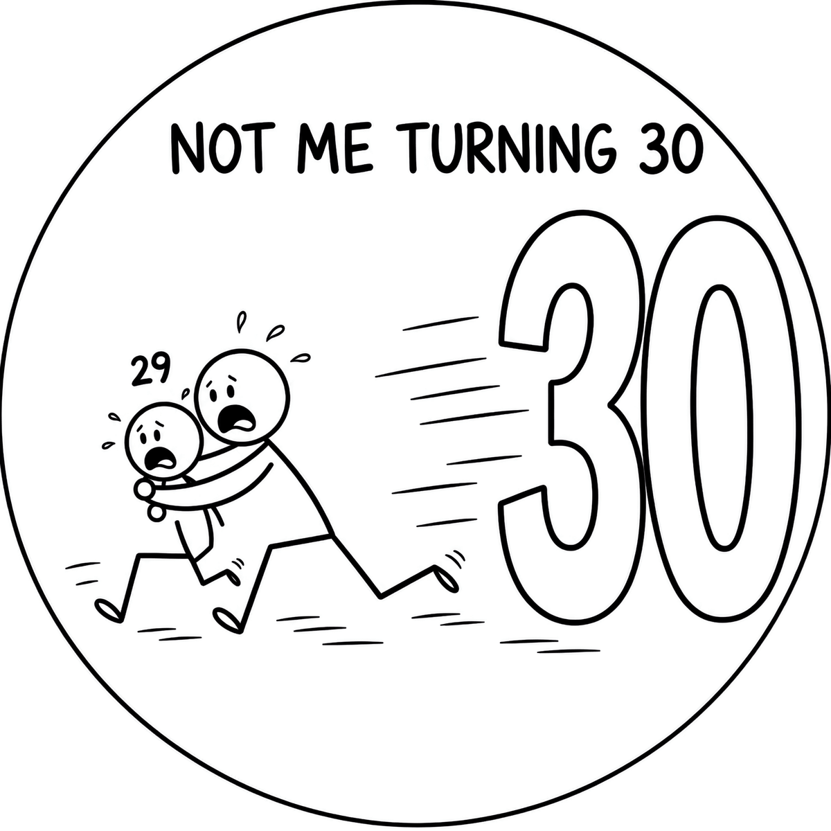 Not Me Turning 30 Funny Cake Topper – Edible Cake Topper - The Cake Print Studio