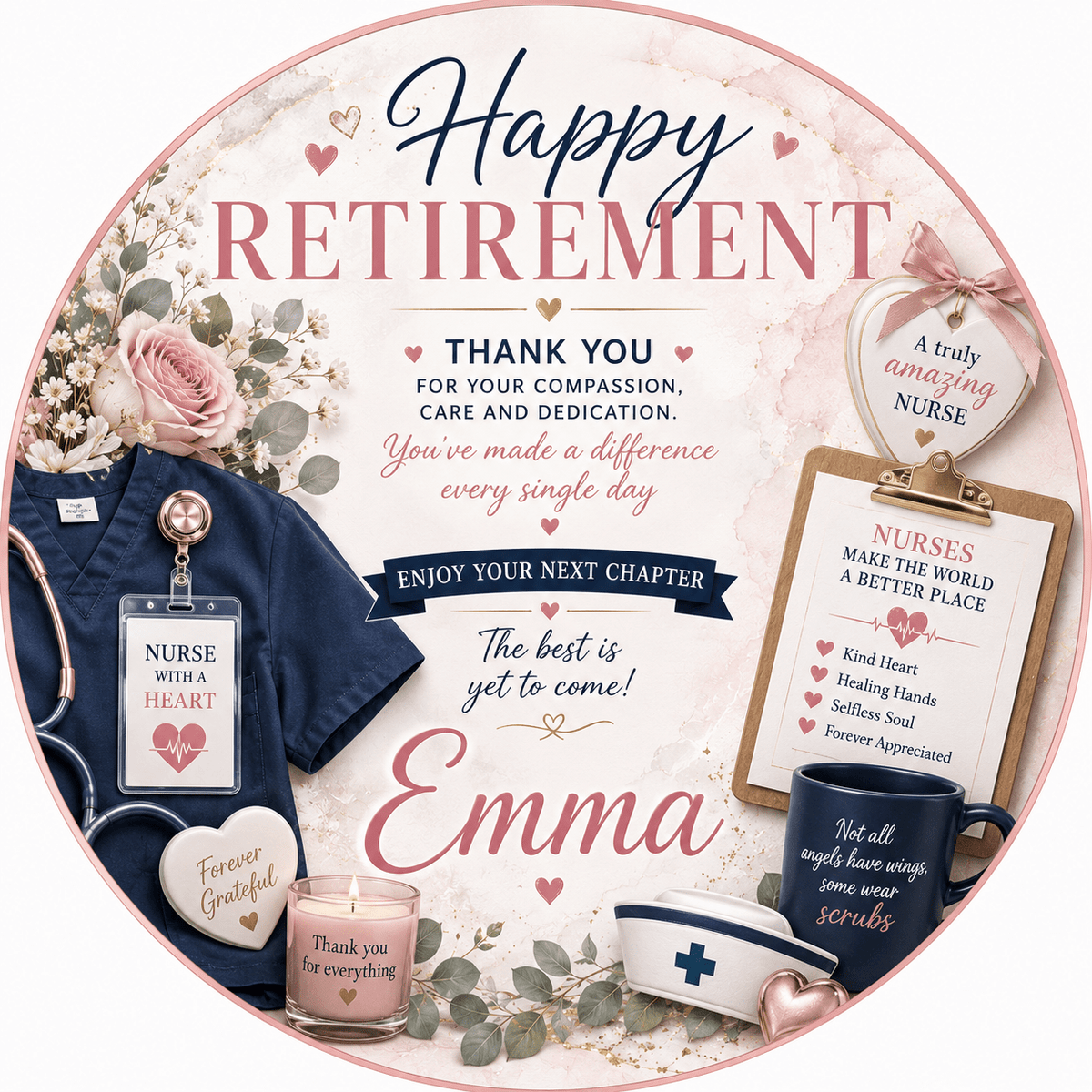 Nurse Retirement Cake Topper – Edible Cake Topper - The Cake Print Studio