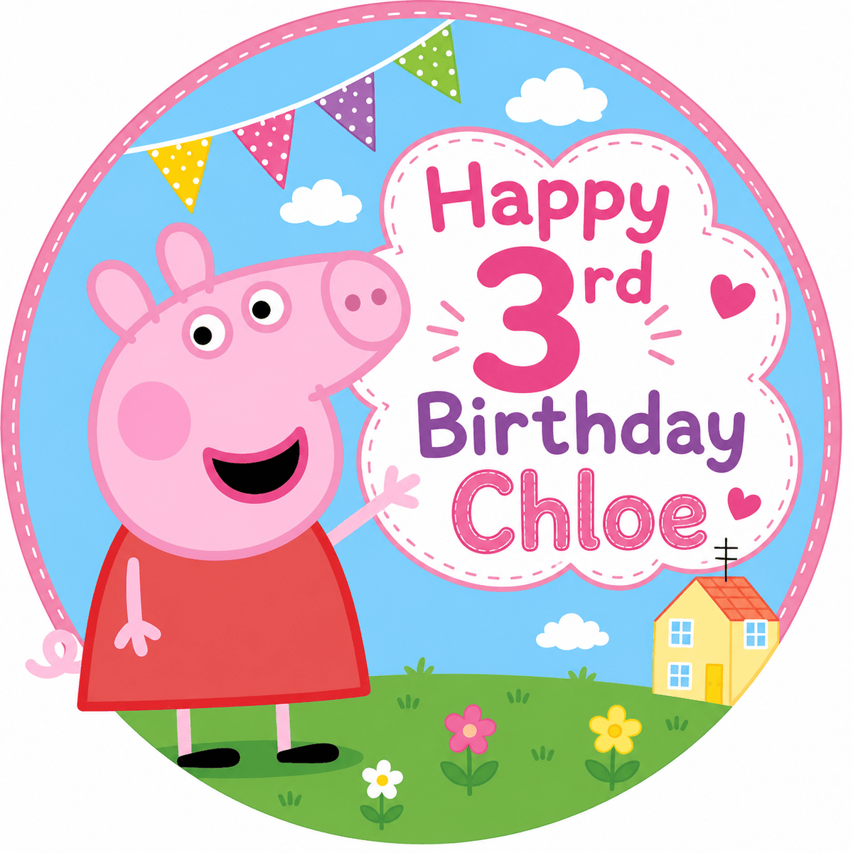 Peppa Pig Cake Topper – Edible Cake Topper - The Cake Print Studio