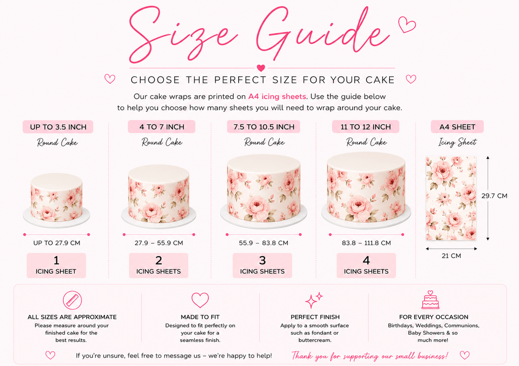 Pink Coquette Bow Edible Cake Wrap - The Cake Print Studio