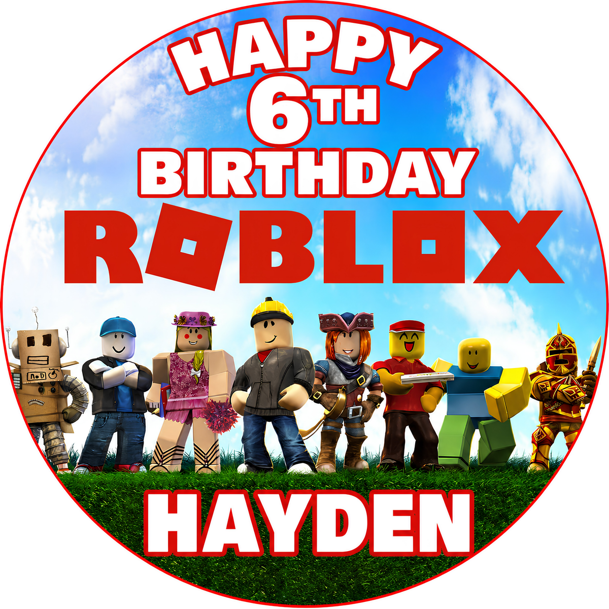 Roblox Cake Topper – Edible Cake Topper - The Cake Print Studio