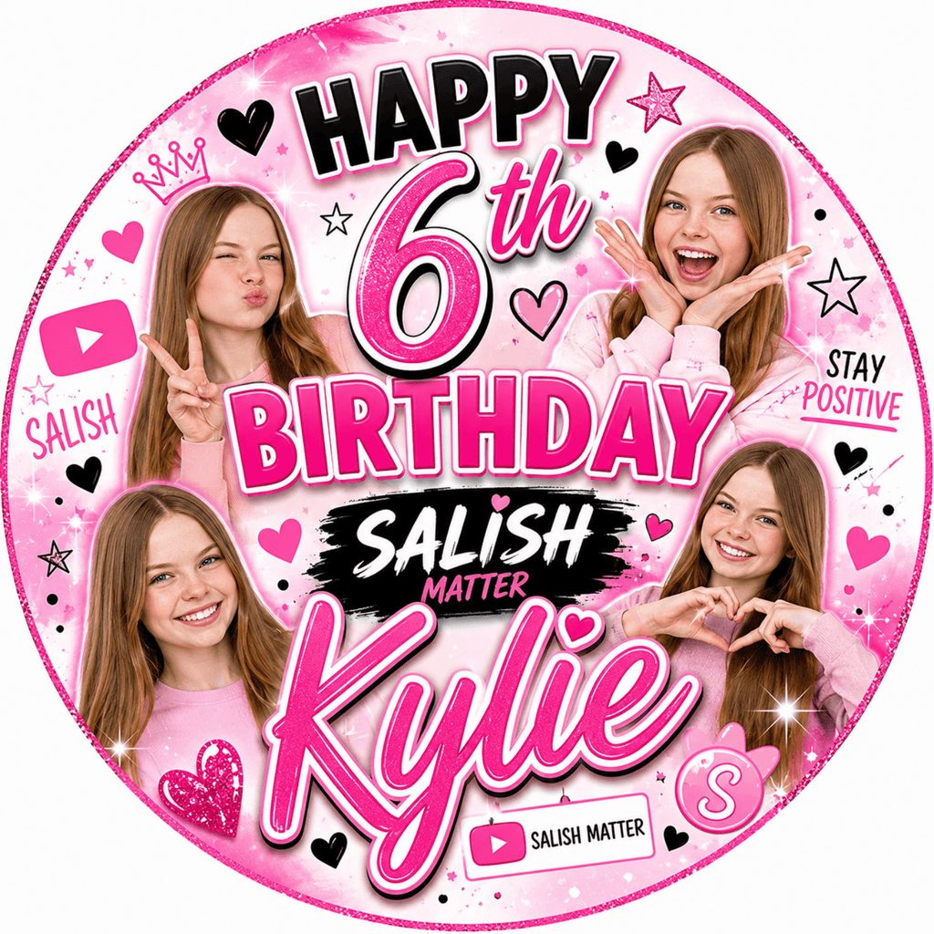 Salish Matter Birthday Cake Topper – Edible Cake Topper - The Cake Print Studio
