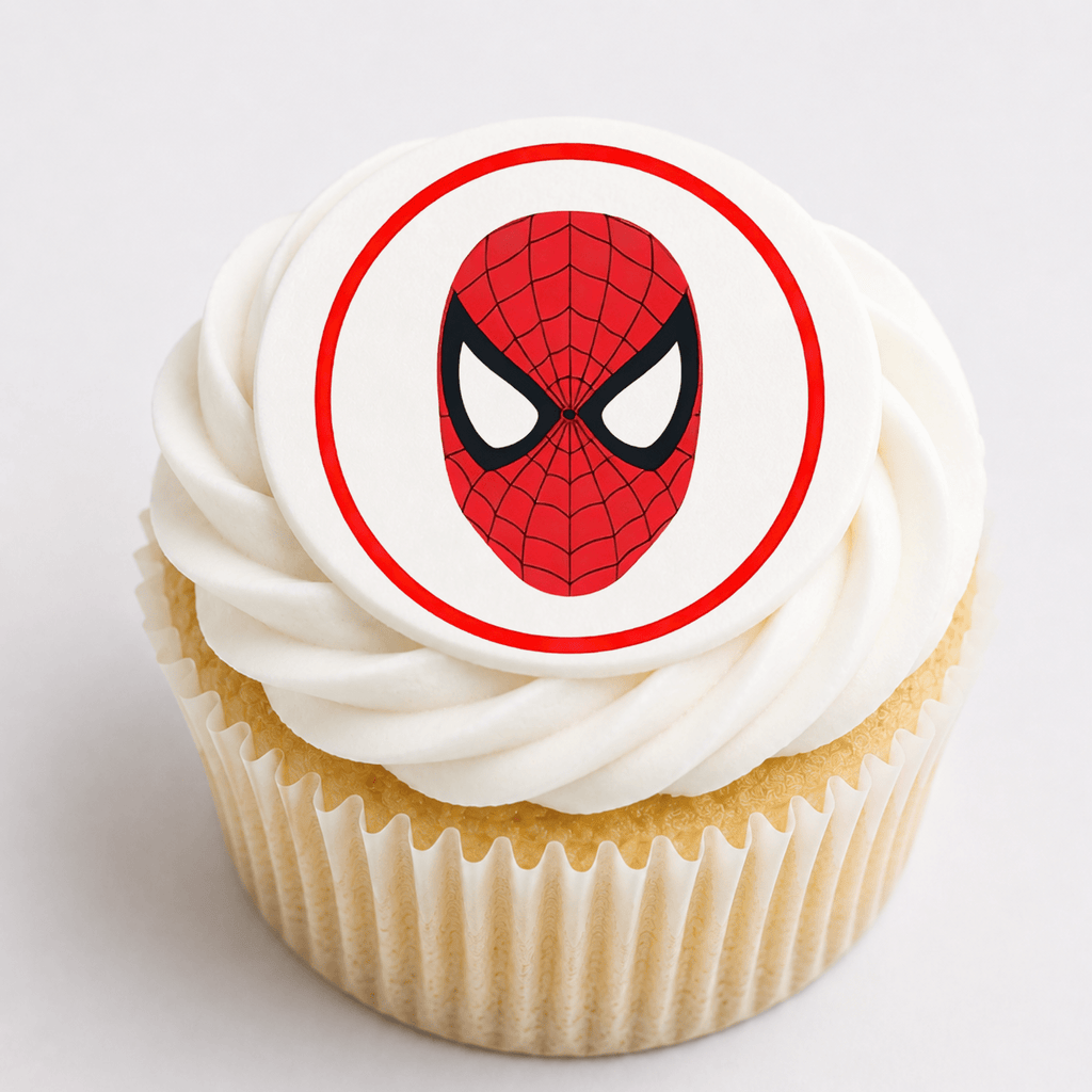 Spiderman Cupcake Toppers - Edible Cupcake Toppers - The Cake Print Studio
