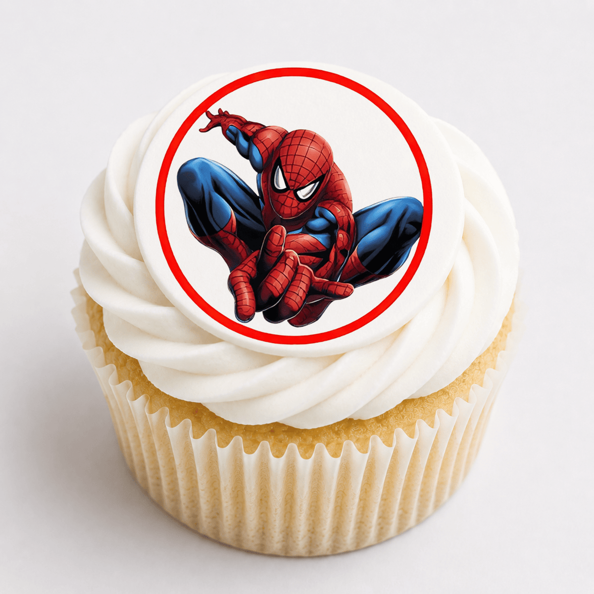 Spiderman Cupcake Toppers - Edible Cupcake Toppers - The Cake Print Studio