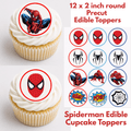 Spiderman Cupcake Toppers - Edible Cupcake Toppers - The Cake Print Studio