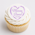 Wedding Cupcake Toppers – Lilac Edible Cupcake Toppers - The Cake Print Studio