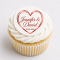 Wedding Cupcake Toppers – Rose Gold Edible Cupcake Toppers - The Cake Print Studio