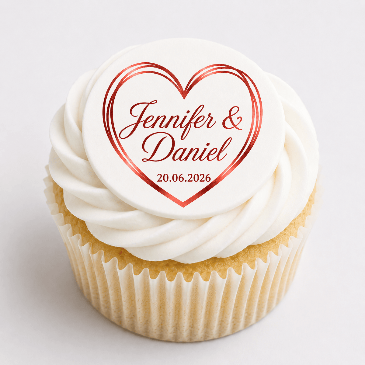 Wedding Cupcake Toppers – Rose Gold Edible Cupcake Toppers - The Cake Print Studio